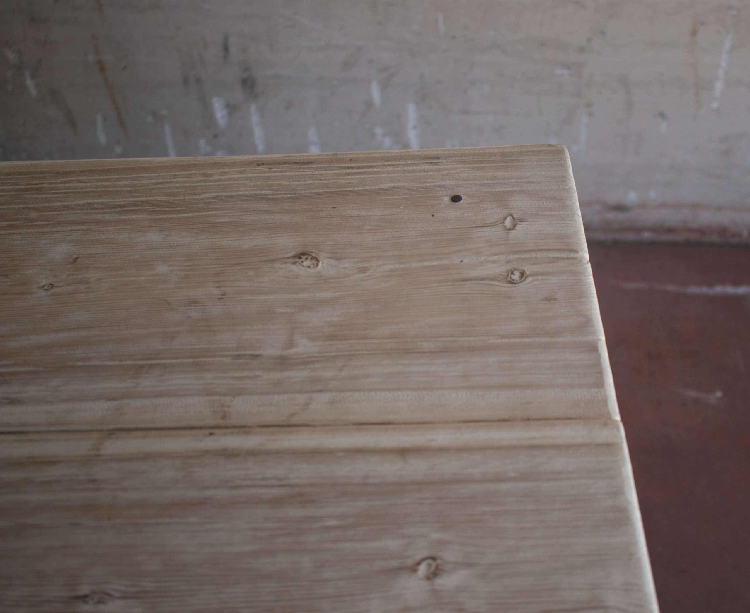 Mesa de Madera Blanca de Un Cajón de los Años 20